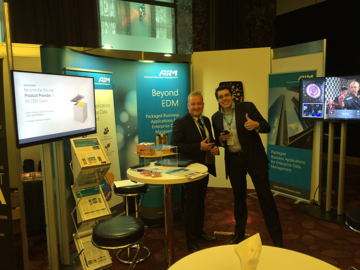 AIMSoftware's tweet photo. @ #DKF2016. Visit AIM Software’s “entertainment stand”. Show your skills in a Darts competition. AIM to GAIN. https://t.co/uQHQdsj1hh