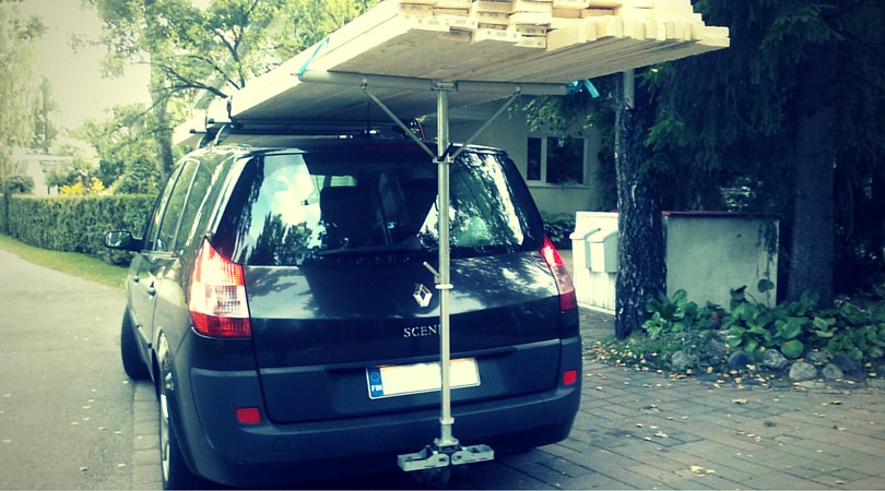 Menee se lautakuorma mökille ilman peräkärryäkin! #KliknRest #Kuljetusteline #mökki