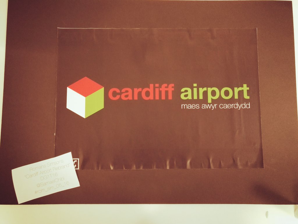SamaelChibi's tweet photo. Cardiff Airport Rebrand, done #usw #cardiff_airport #design #rom_sim_05_16 @Cardiff_Airport @UniSouthWales https://t.co/v0vUTXljCl
