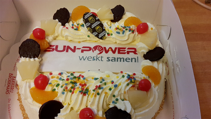 SunPowerHorst's tweet photo. Het is reden voor taart! Onze kandidaat Bryan van Kol heeft een jaarcontract gekregen bij onze klant Aquasteam BV! https://t.co/8nZVkTSp0J