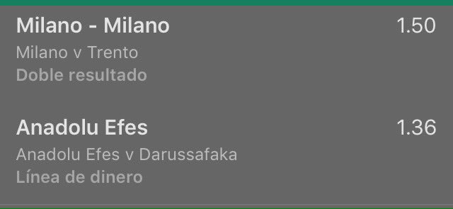 funzaya80's tweet photo. 🏀🏀🏀Baloncesto
Pick7️⃣
Combinada cuota @2,04
Stake 1.
Ligas Italia🇮🇹+Turquía🇹🇷 https://t.co/RnE0c3XPEn