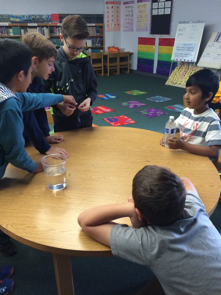 Exploring surface tension this morning! @VDVprincipal @Rpreav <a href="/JSungCurriculum/">Joanne Sung</a> <a href="/vpalladino716/">Vinnie Palladino</a>