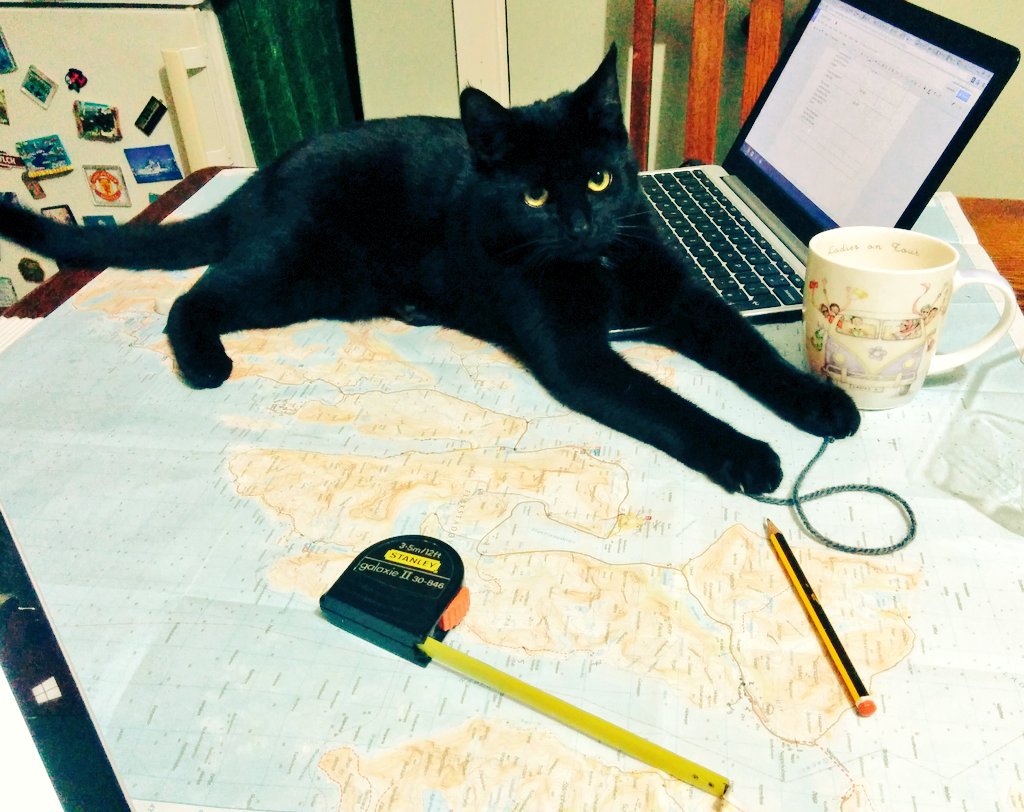 hpkentish's tweet photo. Boo is helping us finalise our #QSA / @DofE route this morning... #MapCat #LofotonIslands #Norway https://t.co/4kK1Li1px3