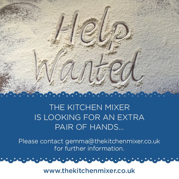 TheKitchenMixer's tweet image. Hiring! Keen baker with spare time on your hands? Part time assistant required. Contact Gemma for more info.