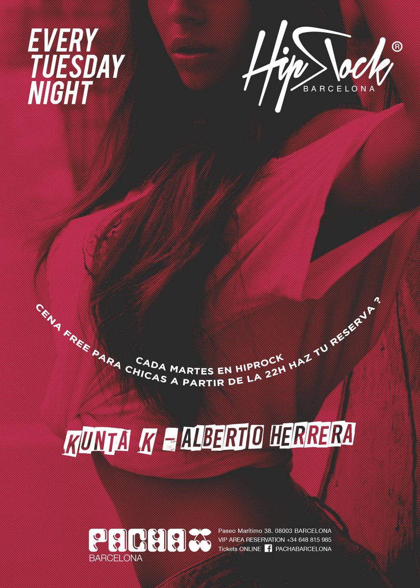joininclub's tweet photo. HIPROCK en @Pacha_Bcn #pachabarcelona
MAIN ROOM (Open Format)
#listajoinin Gratis Hasta las 2:00 o 10โฌx2 copas https://t.co/W2FKm0Yshj