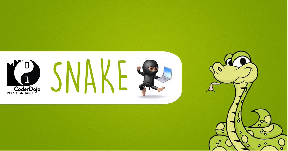Snake: un serpente ghiottone di aggira per il Plus! Nuovo #coderdojo a #Portogruaro coderdojoportogruaro.it