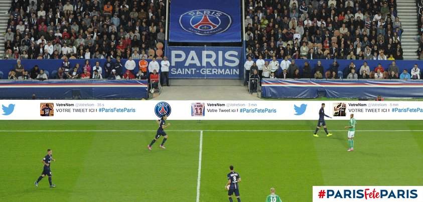 PSG_inside's tweet photo. Célébrez les 45 ans du club en envoyant vos messages de passion sur #ParisFeteParis. Ils passeront au Parc samedi ❤💙 https://t.co/7rlVD9Di6p