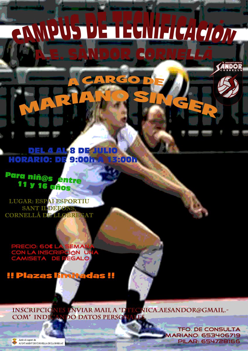 Campus de Tecnificación con Mariano Singer! Del 4 al 8 de Julio! <a href="/VoleiCatala/">FCVb</a> <a href="/liperuma/">liperuma</a> <a href="/TodovoleySpain/">Todovoley</a>