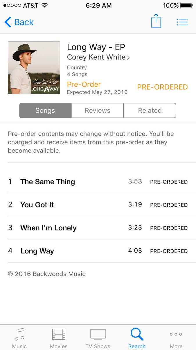 Starting my morning off making great decisions. Preordered @CoreyKentWhite's EP 😬