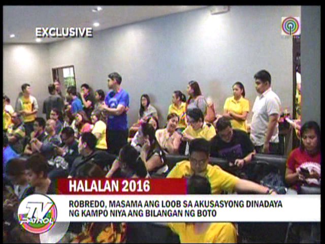 TVPatrol's tweet image. #TVPatrol  Robredo, masama ang loob sa akusasyong dinadaya ng kampo niya ang bilang ng boto #Halalan2016
