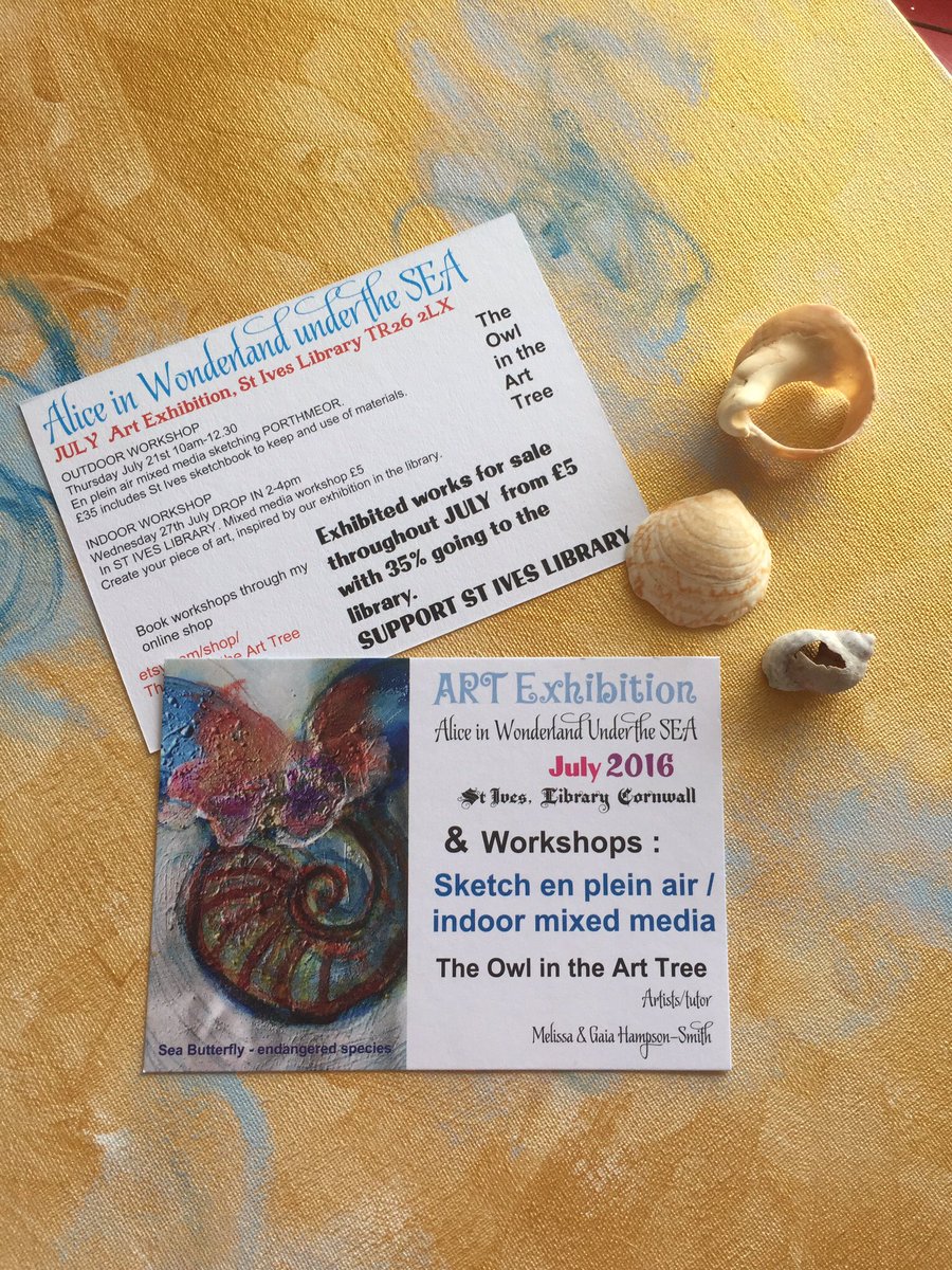 <a href="/OneCwll/">One Cornwall</a> support @CornwallLiving <a href="/BBCCornwall/">BBC Cornwall</a> <a href="/StIvesLibrary/">St Ives Library</a> this July #theowlinthearttree