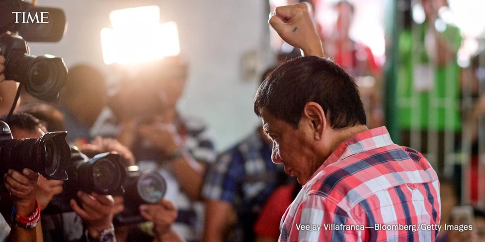 TIME's tweet photo. People keep calling Rodrigo Duterte the Donald Trump of the Philippines. They're wrong https://t.co/Ruj4g1d0XD https://t.co/PZc2vUxBbA
