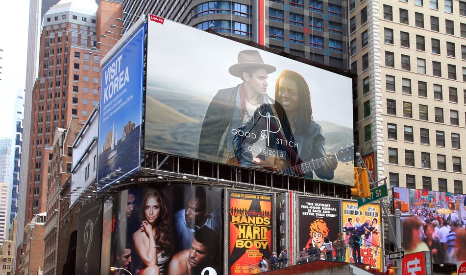 Download Times Square Billboard Mockup Free Premium Vector Download