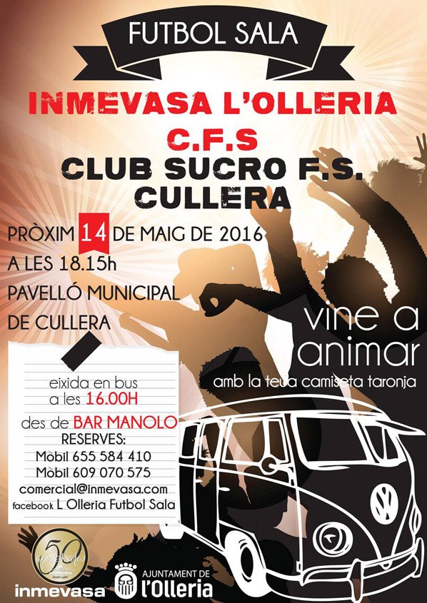 futsalolleria's tweet photo. Este Sábado 18:15h. en @Sucrocullera último partido de Liga para Inmevasa L'Olleria CFS.
LIGA Y ASCENSO: AYÚDANOS!!! https://t.co/pwQ2IqcNAH