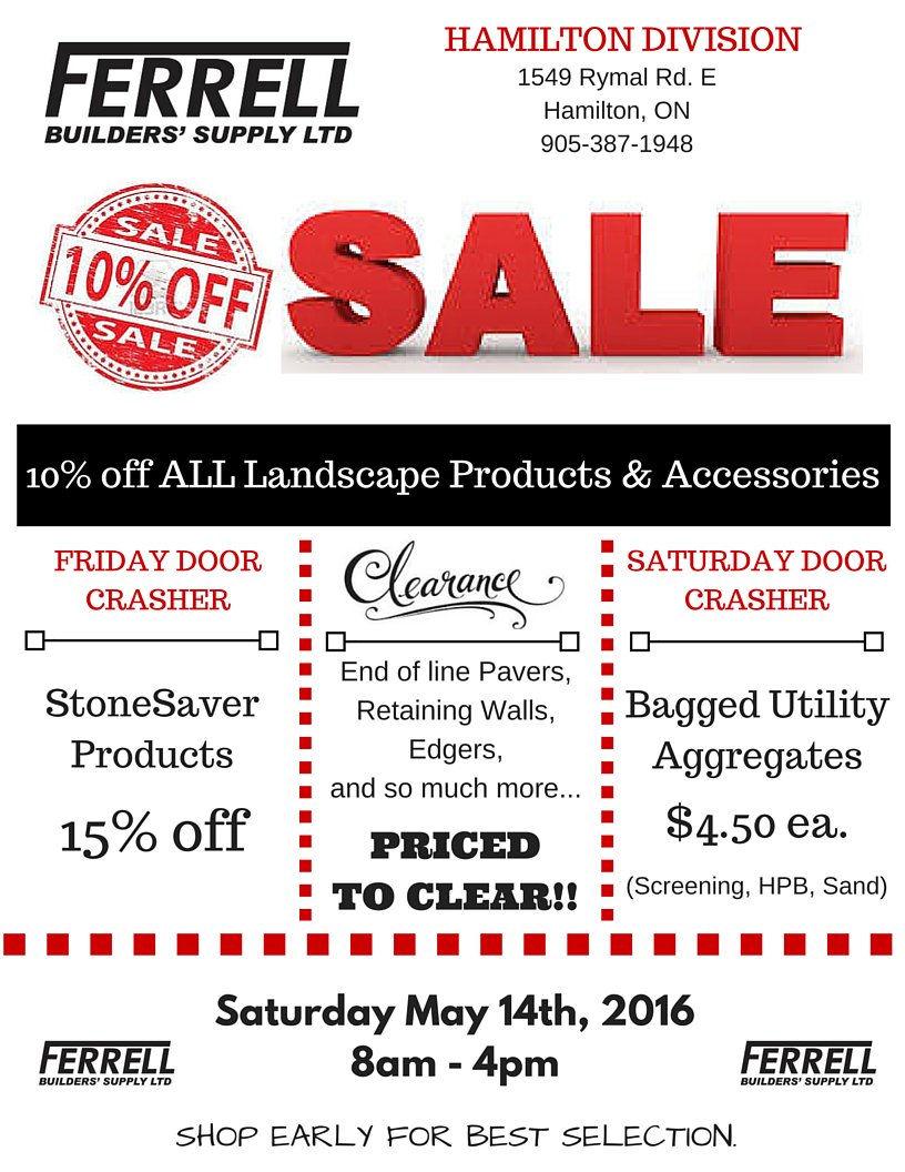 FerrellSupply's tweet image. Don&apos;t forget, #SpringSale is this weekend! Great info &amp;amp; demos from @TechoGP @BWS_Dario @bramptonbrick Don&apos;t miss it!