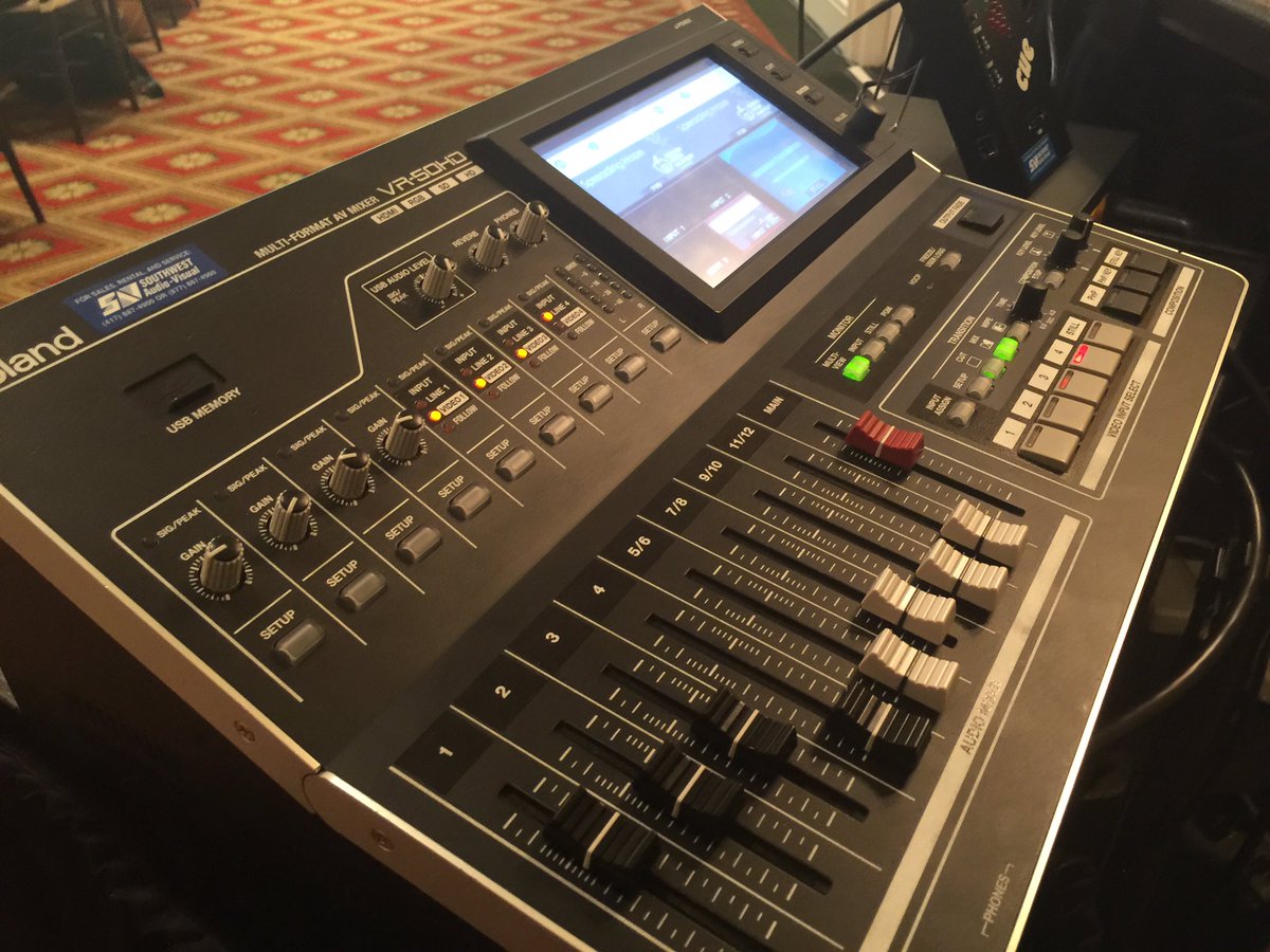southwest_av's tweet photo. @rolandproav #VR50HD, a great presentation switcher for live events both large & small #Roland https://t.co/p5P58ryPIz