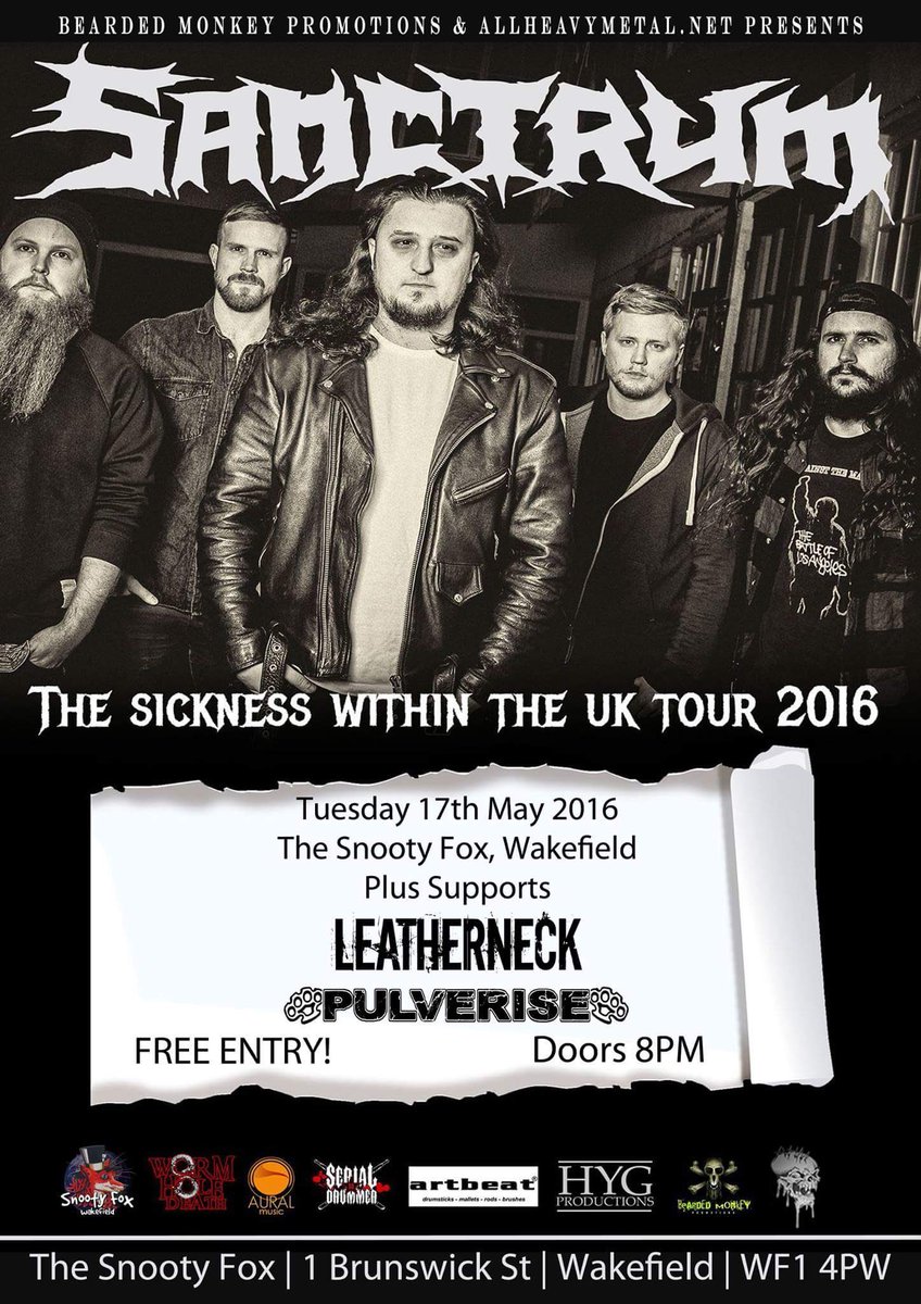 YES! Just been booked to support <a href="/sanctrum/">Sanctrum</a> &amp; <a href="/LeatherneckUK/">Leatherneck</a> at <a href="/snootyfoxlive/">The Snooty Fox</a> on 17 May! EXCITED! 🤘🤘🤘
