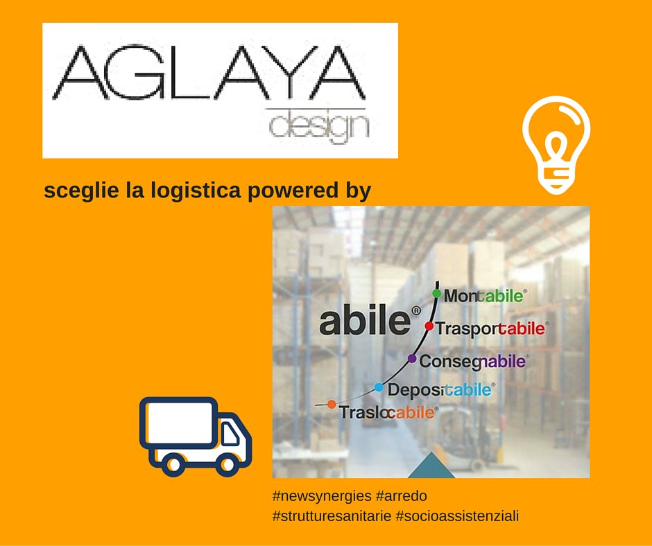 Abile_logistics's tweet photo. La #logistica ABILE per AGLAYA Design, leader nell'#arredo/attrezzature ambito #sanitario/ socioassistenziale. https://t.co/zzHzJQyU1e