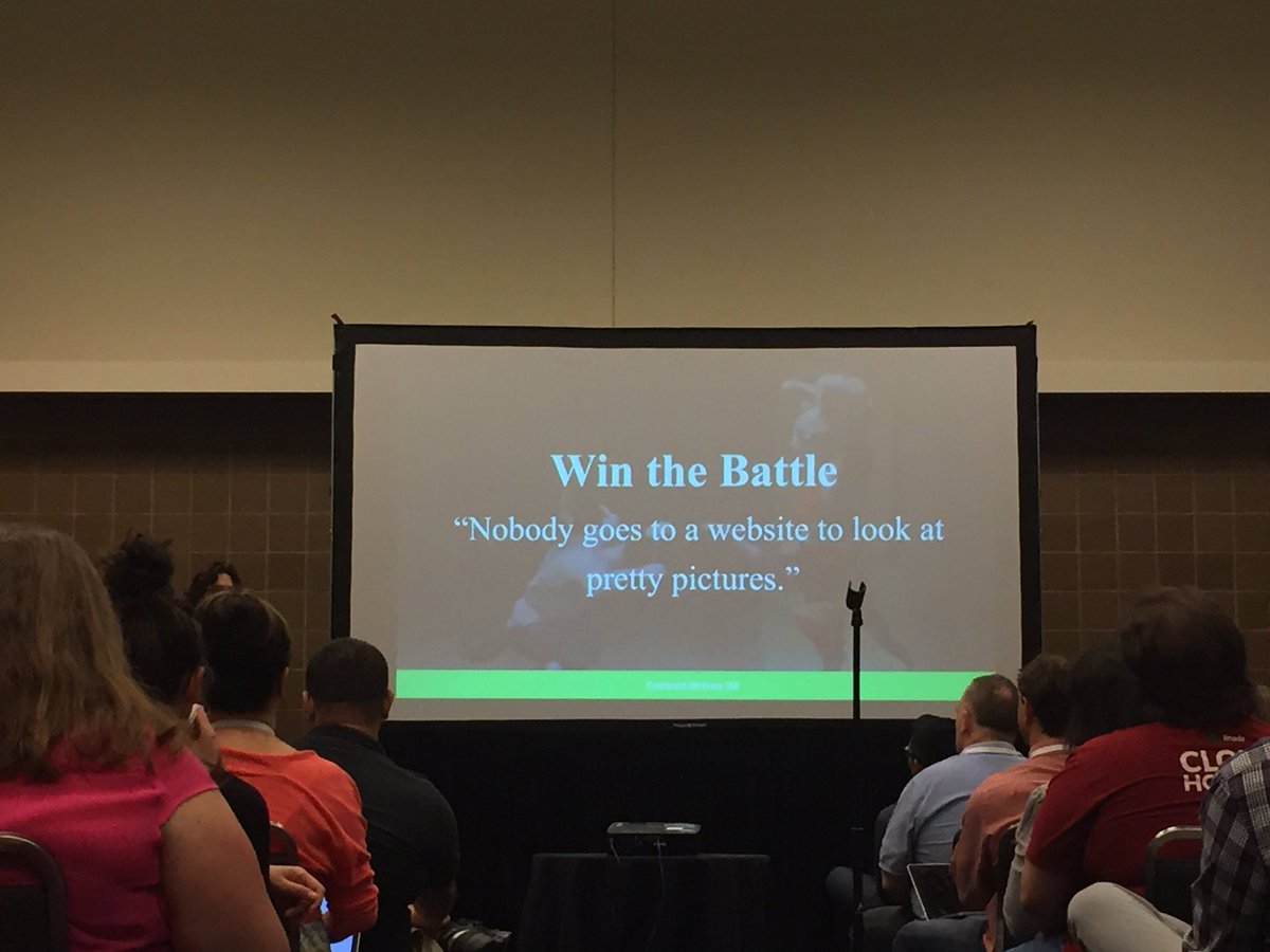 justdigital's tweet image. &quot;Design is important, but the #uxcontent drives results!&quot; @imagex_media #DrupalCon2016