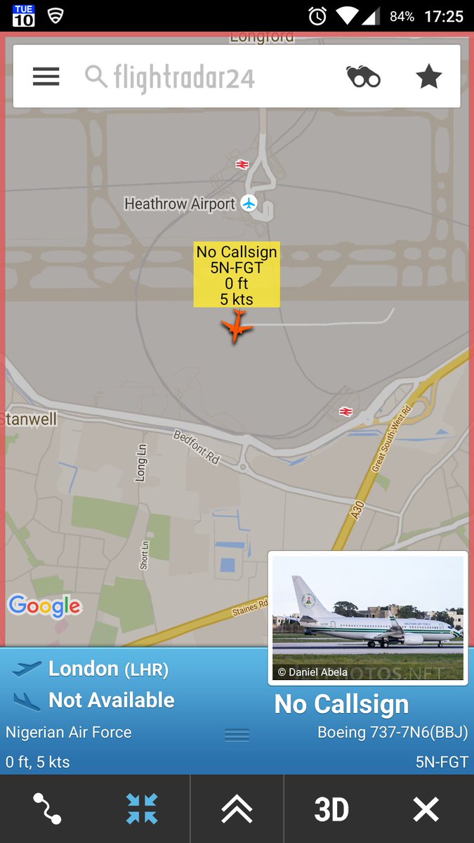 CivMilAir's tweet photo. Taxiing @ #LHR 
Nigerian Air Force 
B737 #5NFGT https://t.co/pfSrd5x5PC https://t.co/4pwsv6AaUA
