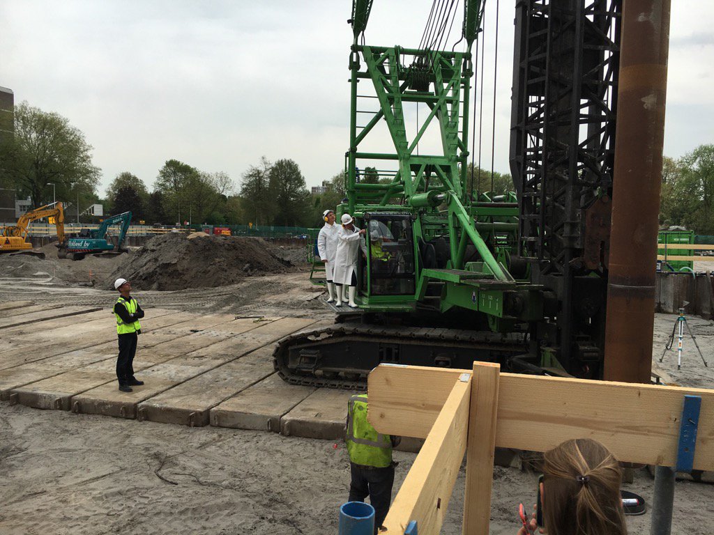 CorBoonacker's tweet image. 1e paal VUmc imaging building, GMP labs by #Interflow#BAM bouw en Techniek