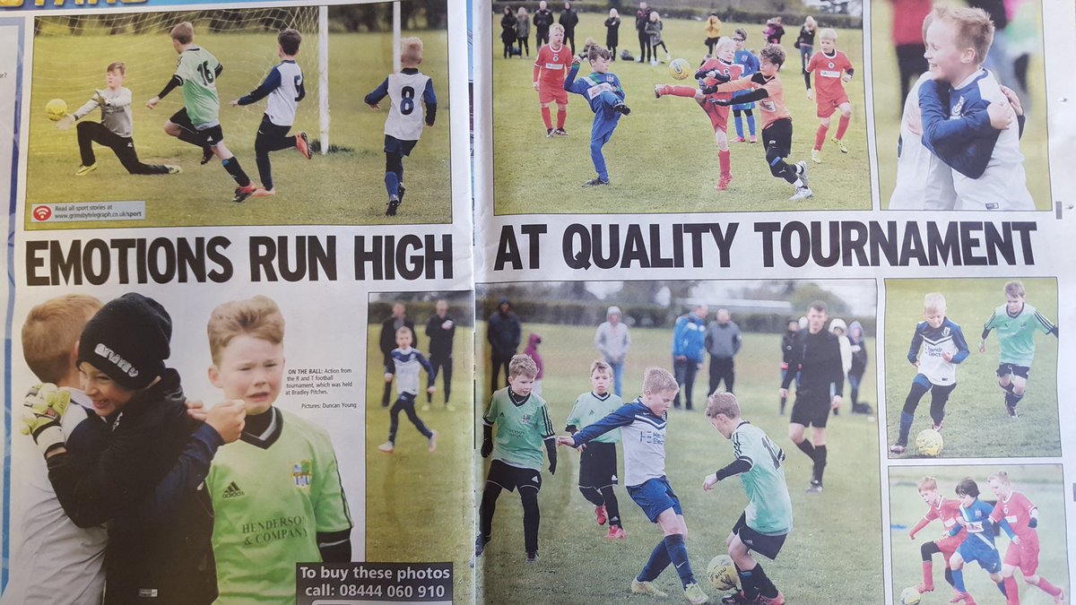 Good spread in Telegraph today of Waltham Mariners u9s (white/navy) at the Cleethorpes Classic last week <a href="/WalthamFC/">Waltham F.C.</a>