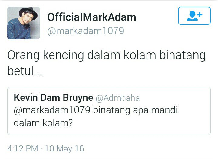 nakbebel's tweet photo. Mark Adam, seorang yang menghiburkan. 😂 https://t.co/B3nNUykSlt