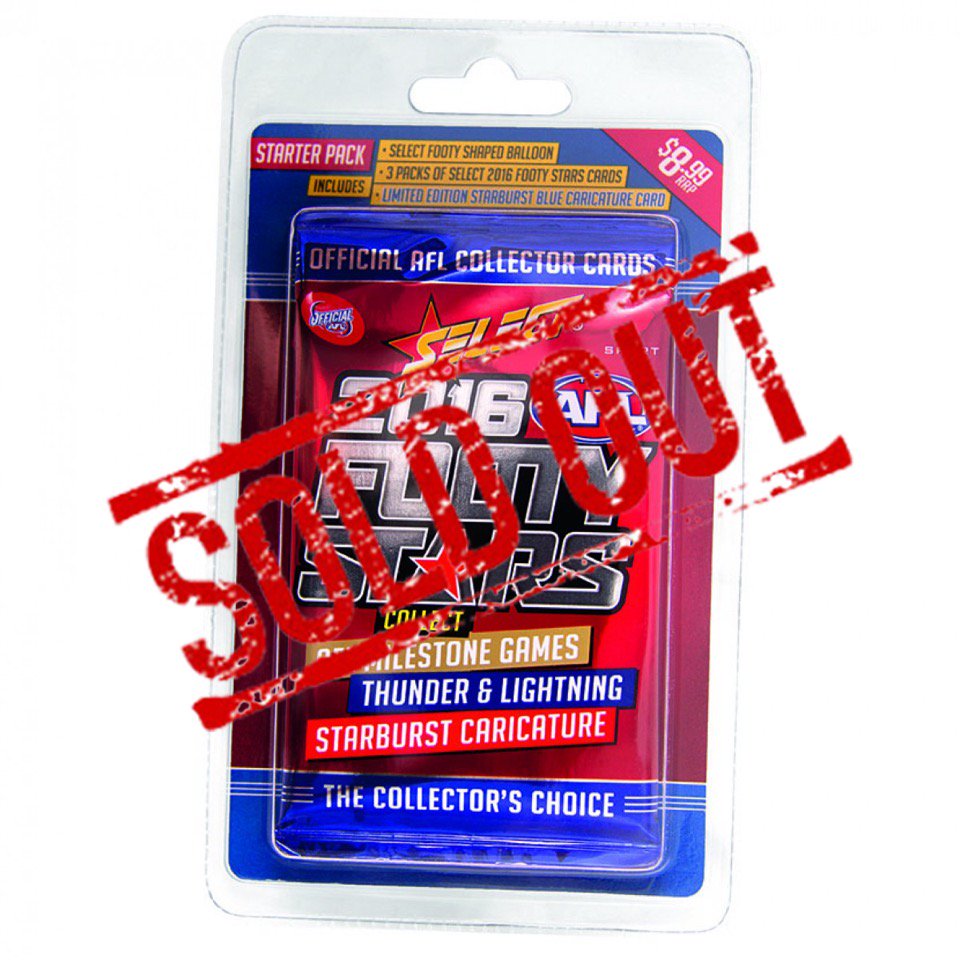 We have officially SOLD OUT of our 2016 Starter Packs! #CollectSelect #AFL