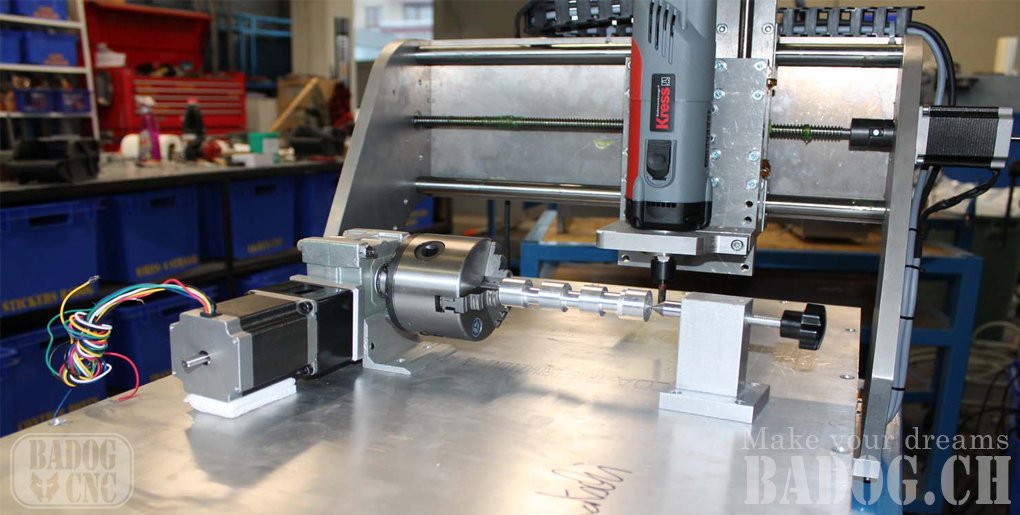 BadogCNC's tweet image. With an additional #4thaxis, you get the performance of a #lathe #machine on your #Badog #CNC machine table.