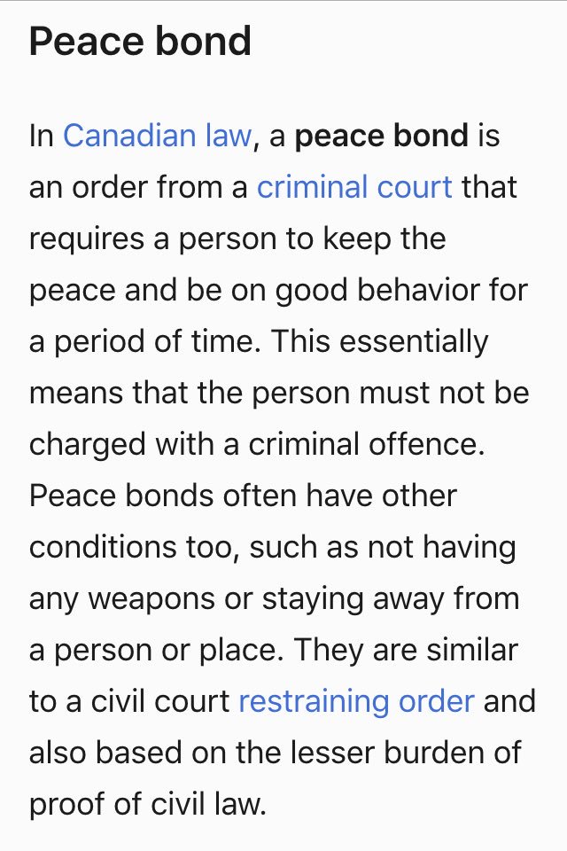 Anne_Scully123's tweet image. en.m.wikipedia.org/wiki/Peace_bond  #Ghomeshi #PeaceBond Jian Ghomeshi avoids second assault trial - will sign a peace bond