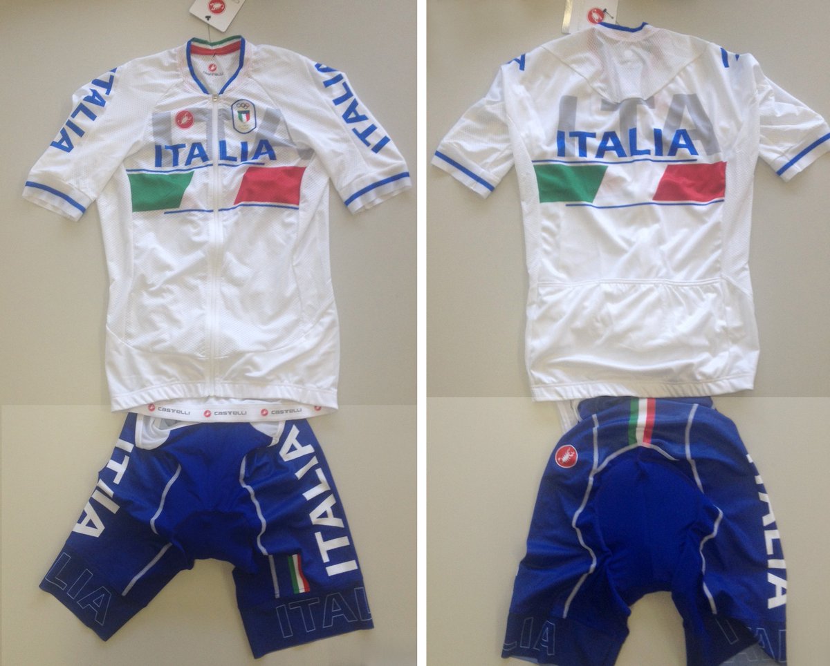 Federciclismo's tweet photo. Questo l'abbigliamento olimpico per #Rio2016: una maglia che è parte della nostra storia @CastelliCycling https://t.co/VKkxC1HzRo