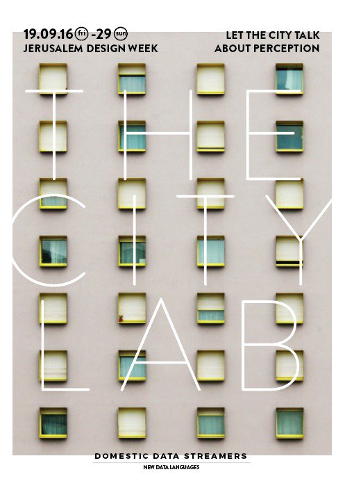 Next week we will be working on a new citizen science experiment in Jerusalem talking about inhabitants perceptions