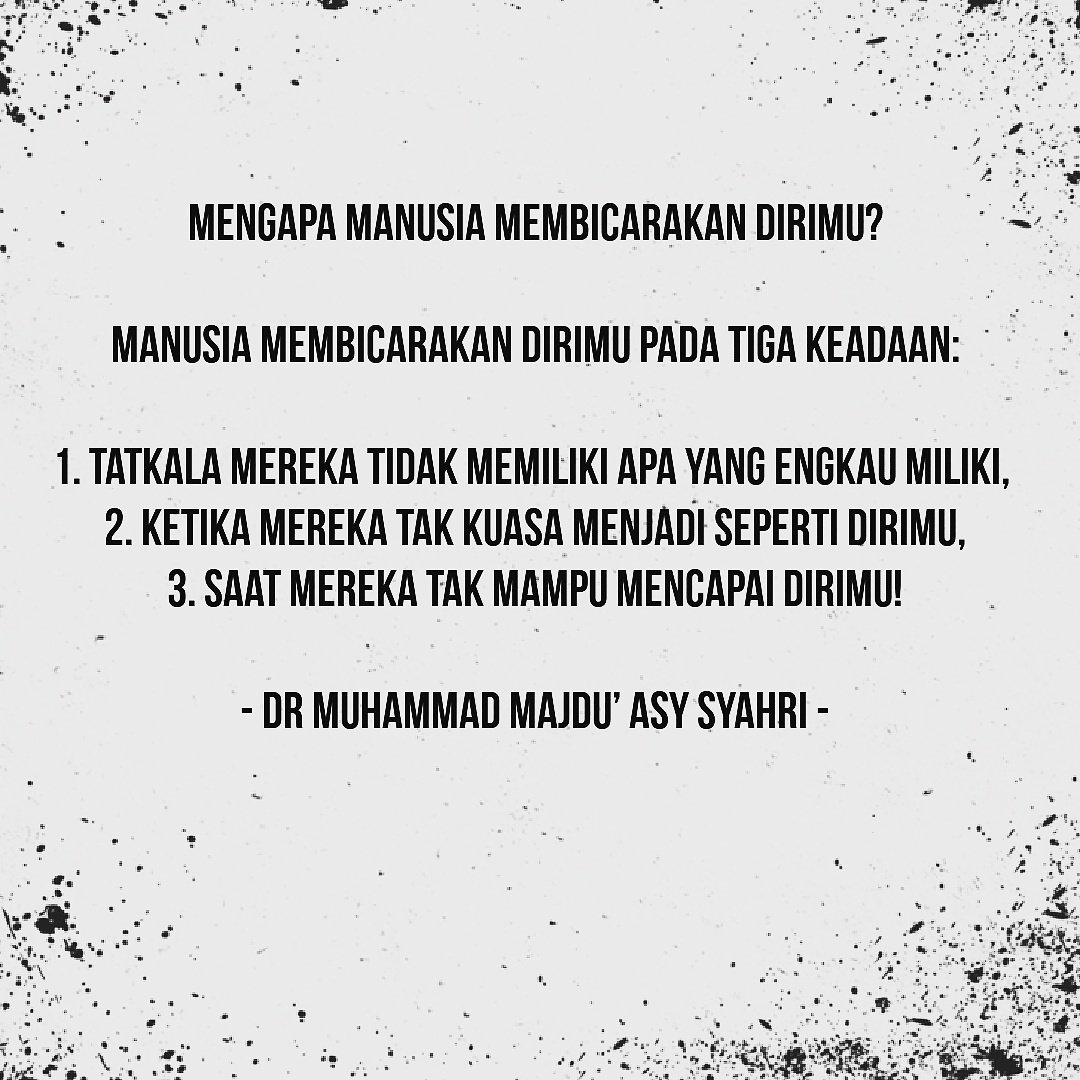 Mengapa Manusia Membicarakan Dirimu?