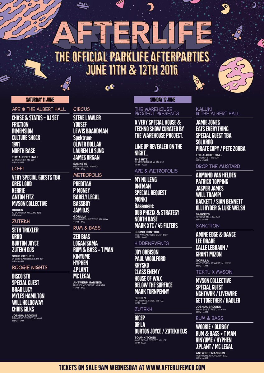 AFTERLIFE HAS LANDED!

Tickets on sale 9am tomorrow @
afterlifemcr.com

RT to win 5x guestlist of your choice