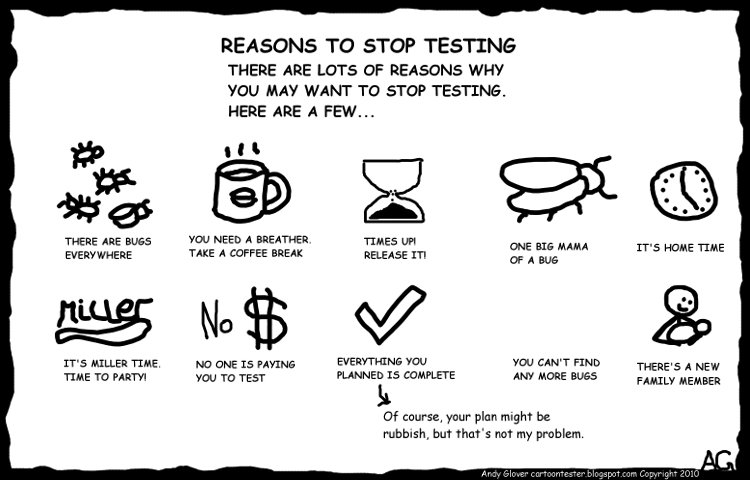 barryweston1965's tweet photo. RT @UK_Sogeti 10 Reasons to Stop Testing #Cartoon #Joke #TestingJoke #CartoonTester https://t.co/zkkCgmzxHW