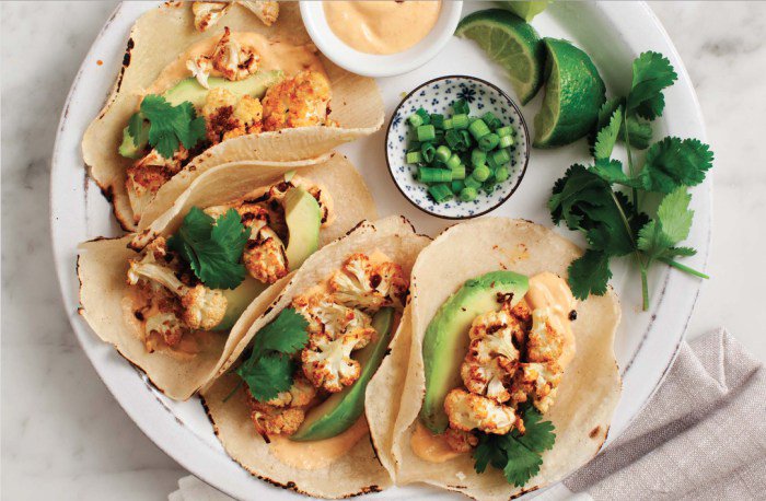 Spicy Roasted Cauliflower Tacos...A Great Way To Spice Up Your Tacos! goo.gl/otBpBq  #Tacos