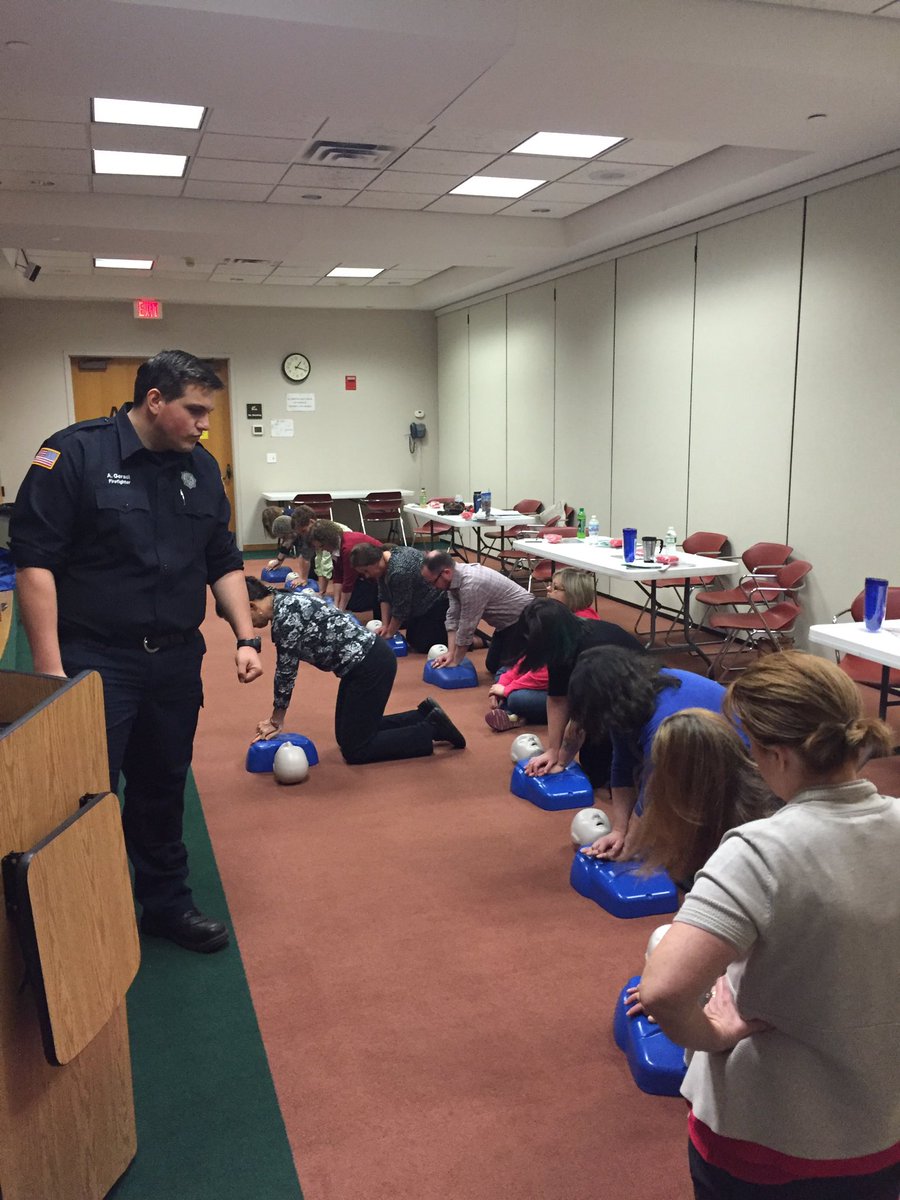 OrionFireDept's tweet photo. Day 2 teaching @OrionLibrary vital CPR/AED Training. https://t.co/CvZZcmAzGE