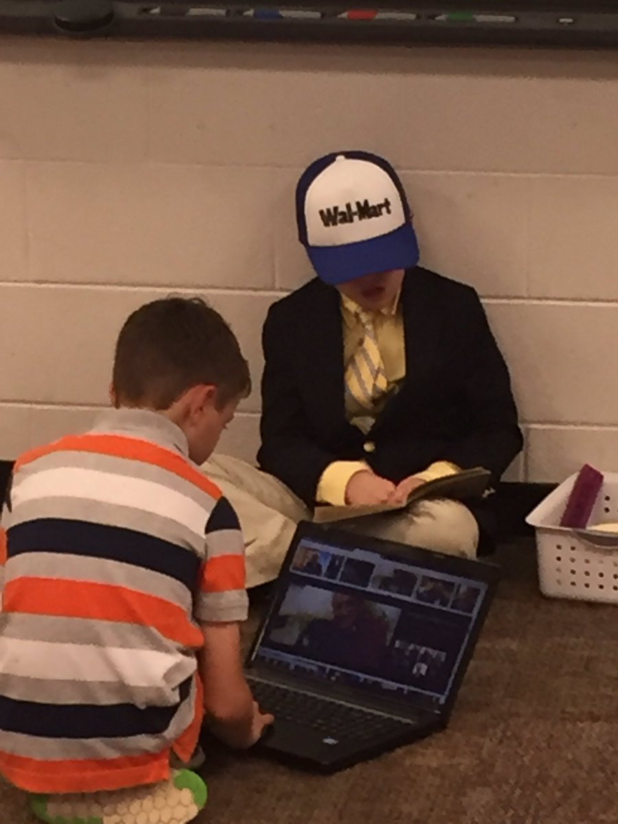A young "Sam Walton" preparing for the 4th grade Living History Museum. #osagetoday