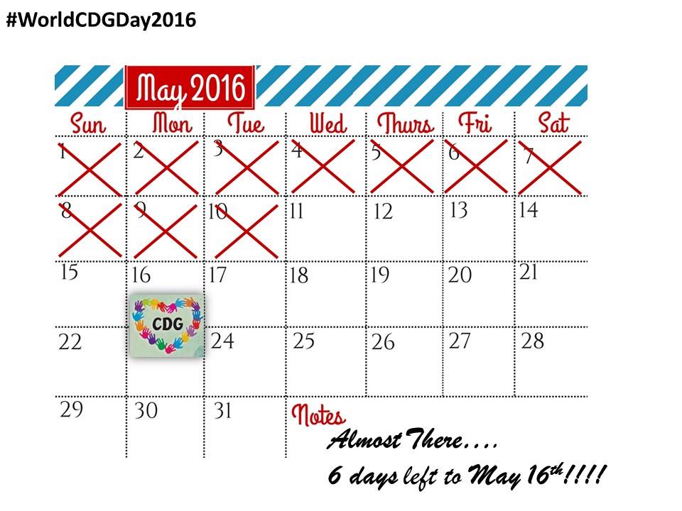 RareConnect's tweet photo. 6 days left to 16th May 2016 World Congenital Disorders of Glycosylation Awareness Day! #WorldCDGDay2016 https://t.co/DNBktnEIIc