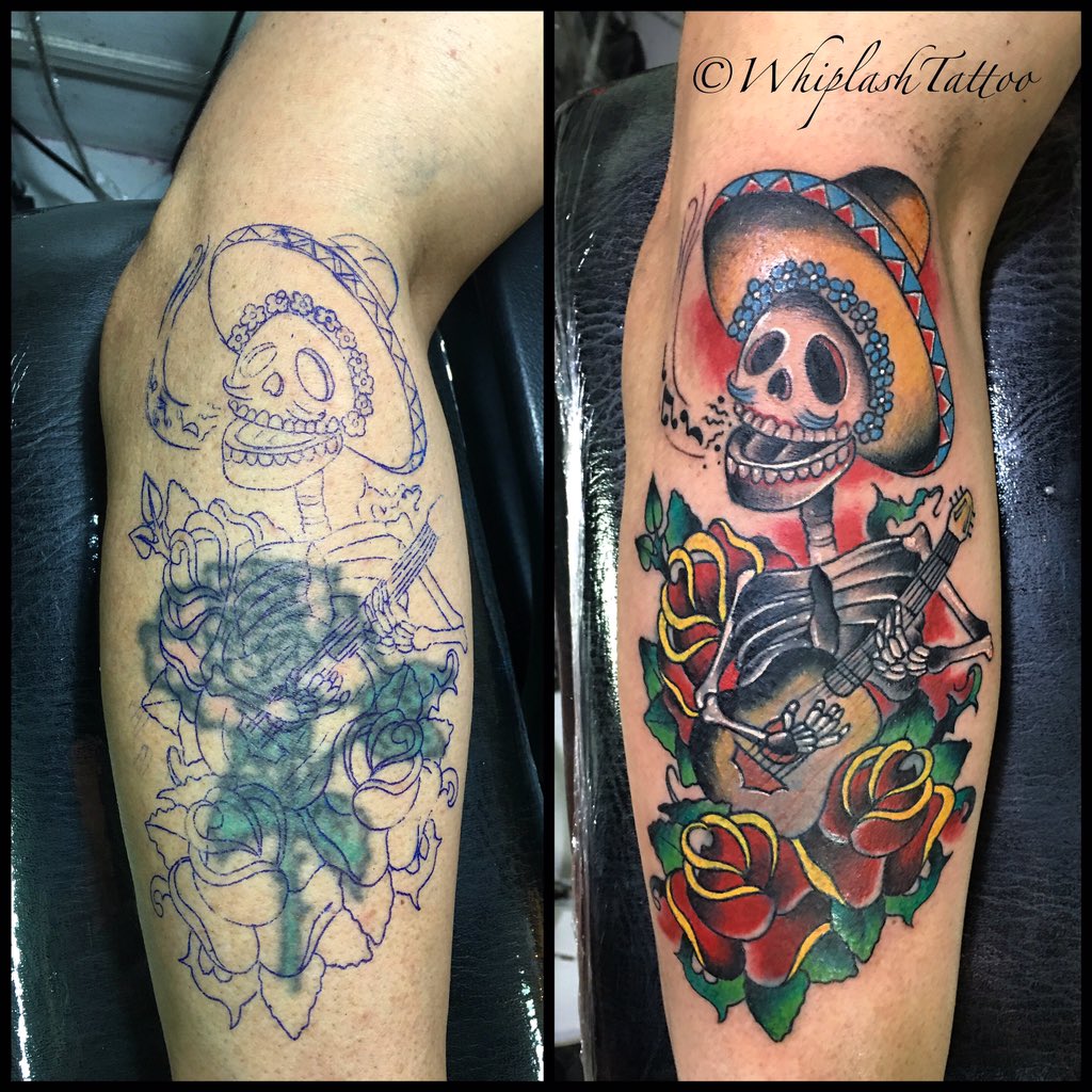 Kore Flatmo Mariachi Back Piece  Dia De Los Muertos and Sugar Skull Tattoos   Last Sparrow Tattoo