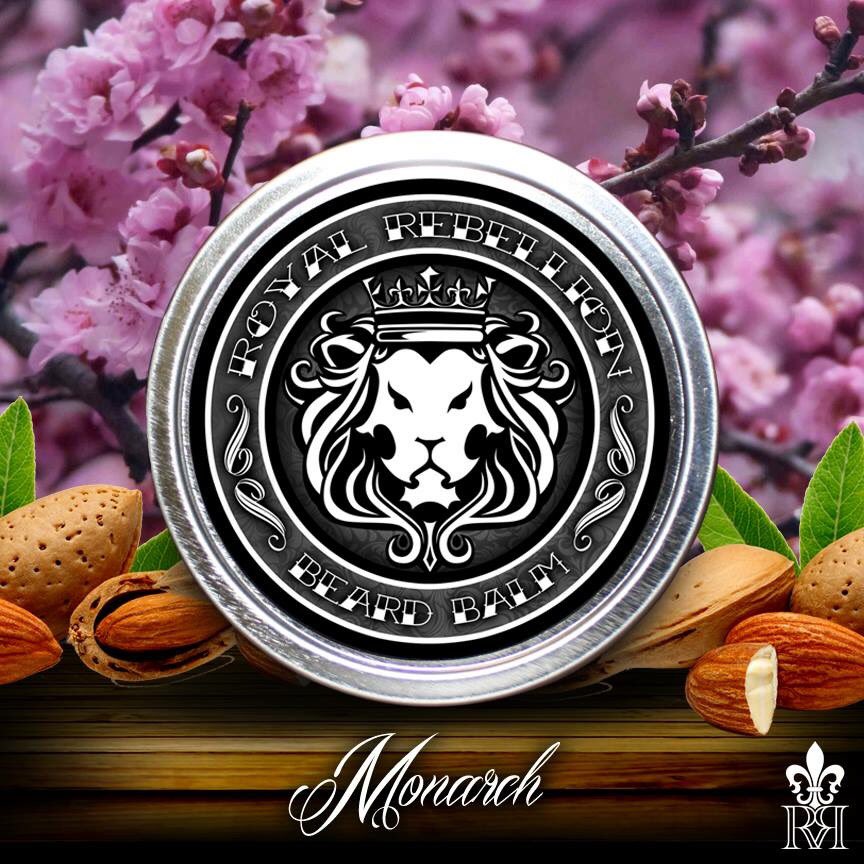 Monarch Beard Balm: Cherry Blossom and Almond shop.royalrebellion.us/t/beard-care #beardcare #beardoil #beardbalm