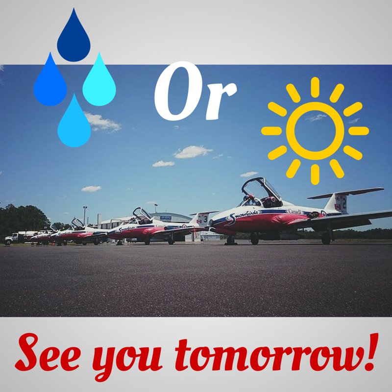 capeairshow's tweet photo. The #capeairfestival is a "rain or shine" event - see you tomorrow! https://t.co/pi6NKhPyZm