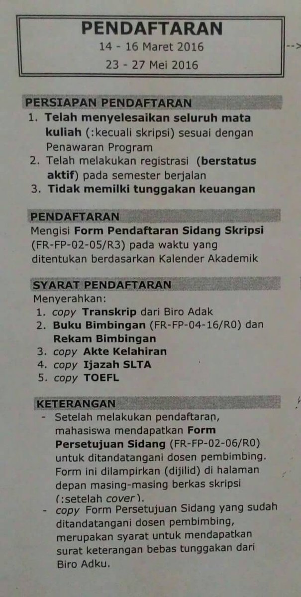 dpmpsikountar's tweet photo. Pengumuman pendaftaran sidang sampai yudisium! Check it out! :D @bempsikountar https://t.co/a5SDXIe4PI