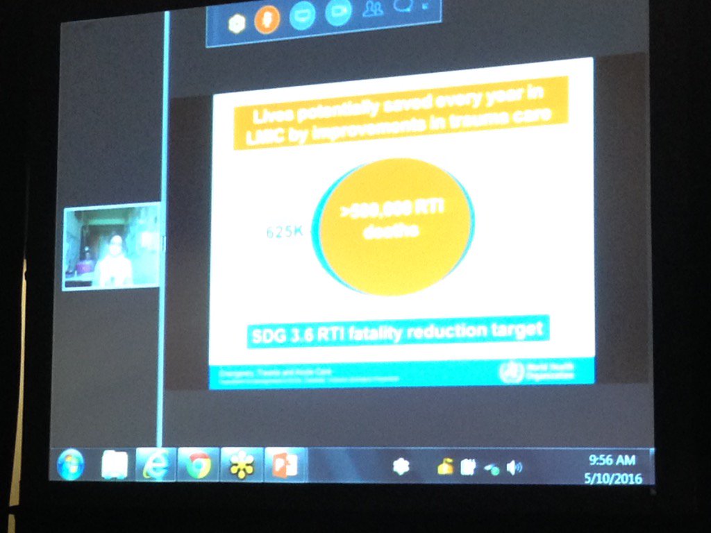 MuckInER's tweet image. Teri Reynolds speaking at SAEM at New Orleans from WHO...SDG targets with plenty of emergency care.  #GEMA2016