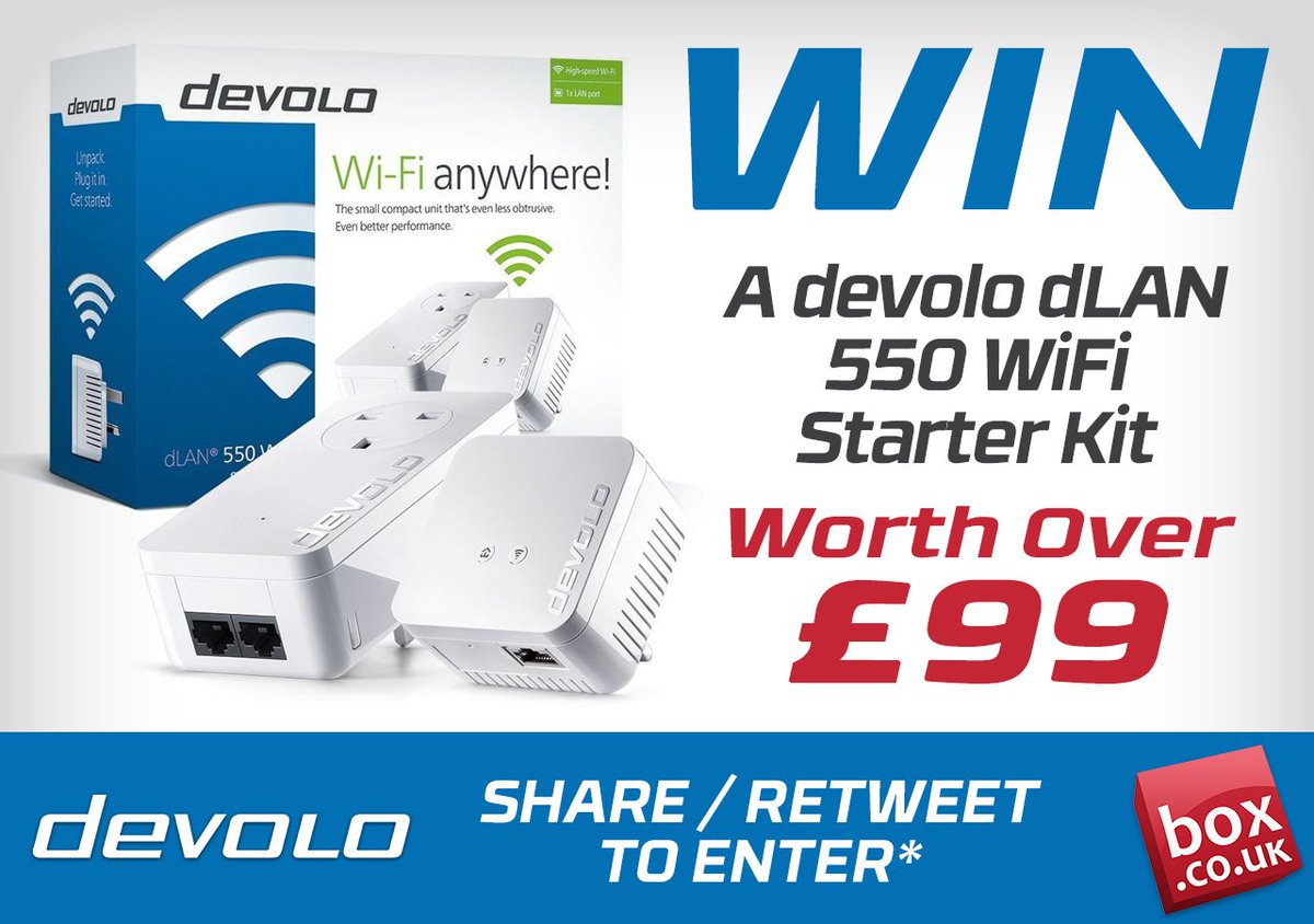 _cathyj_'s tweet image. RT @boxcouk #competition #win DevolodLAN550 WiFi Starter Kit. Rt to enter the #giveaway goo.gl/JiaECd   19