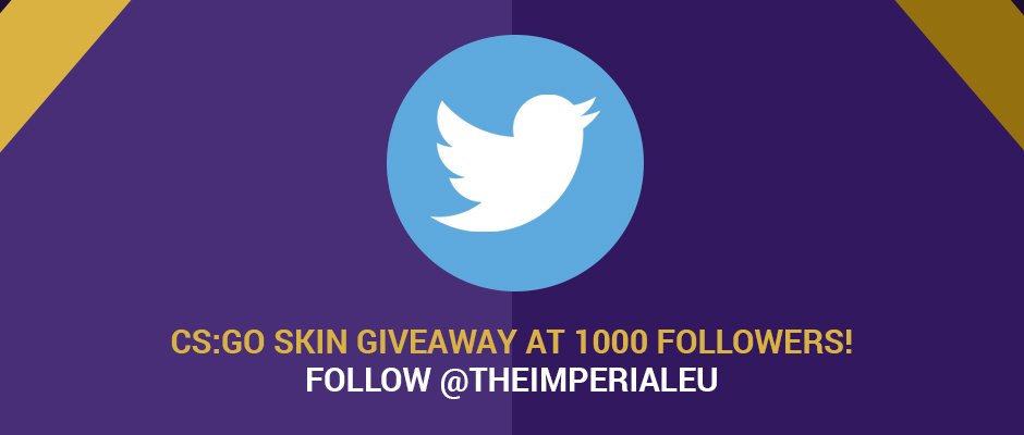 theimperialgg's tweet photo. Just a reminder that there will be a giveaway once we reach 1000 followers so get re-tweeting and tell your friends! https://t.co/9EUeiKVDTF