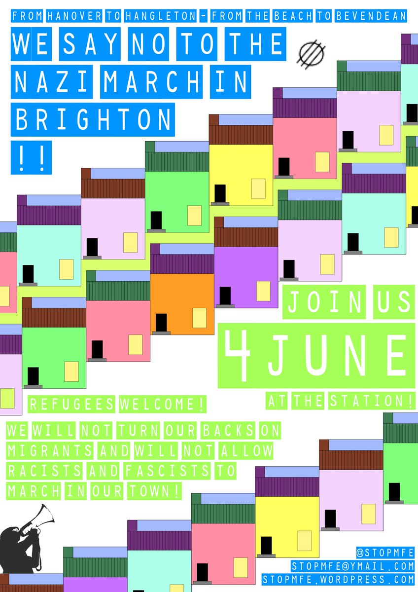stopmfe's tweet image. Stop the #fascist march in #Brighton, 4th June. Get sharing, spread the word!
bit.ly/1WlGz3f