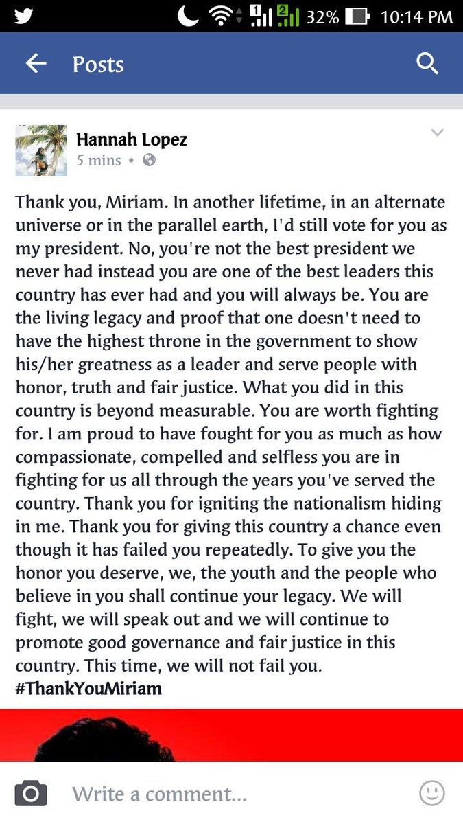 hahahannaaaah's tweet photo. #ThankYouMiriam #MIRIAMforPRESIDENT #MiriamUntilTheEnd #MIRIAM2016 #MIRIAMFIGHT #MIRIAMREDvolution https://t.co/S6I5BCoUjz