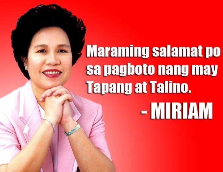 hahahannaaaah's tweet photo. #ThankYouMiriam #MIRIAMforPRESIDENT #MiriamUntilTheEnd #MIRIAM2016 #MIRIAMFIGHT #MIRIAMREDvolution https://t.co/S6I5BCoUjz