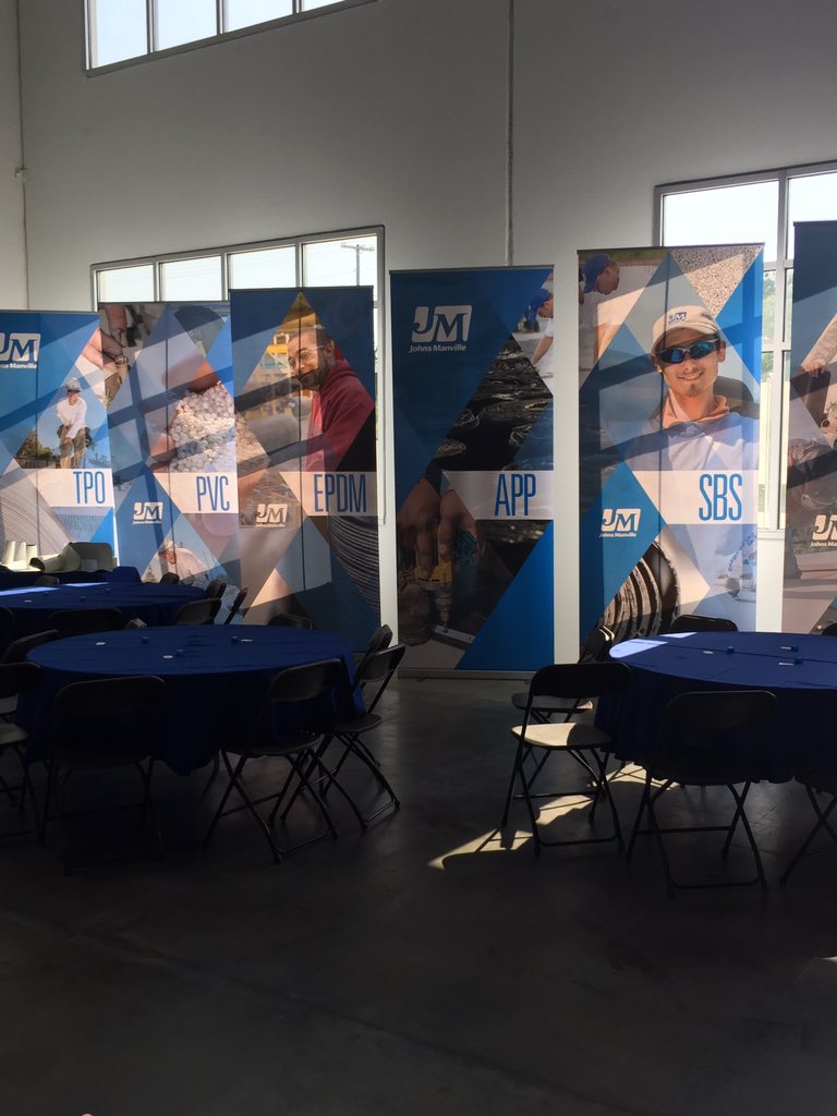 MKroge's tweet photo. Grand opening @JMRoofingSystem   Grand Prairie TX distribution center!#JMTPO #JMPVC https://t.co/dBMwMLhDW7